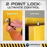 Horison Industries COSHH Cabinet Yellow Fireproof Flammable Storage view 4