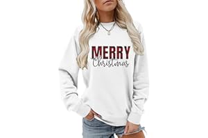 CDIECER Merry Christmas Sweatshirt Women Xmas Graphic Pullover Holiday Vacation Sweatshirt Crewneck Long Sleeve Shirts