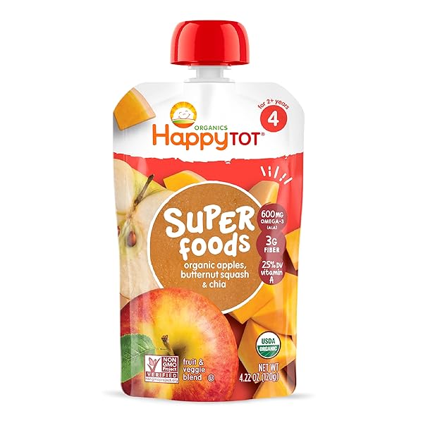 HAPPY TOTS APPLE AND BUTTERNUT SQUASH, 4.22 OZ