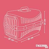 Kerbl Pet Transport Box Expedion with Plastic Door 45 x 30 x 30 cm Cream Taupe view 6