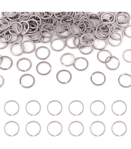 LuLyL Lot de 200 anneaux fendus à bords ronds pour la fabrication de bijoux et travaux manuels, 15 mm