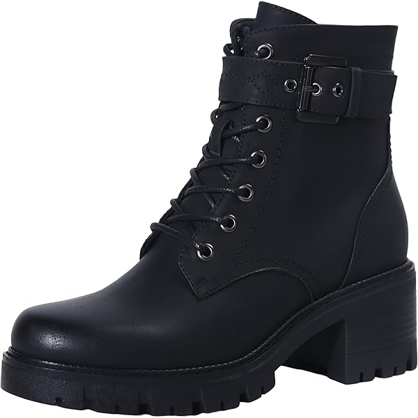 Amazon.com | STYLISH S TAMMY ~ Womens Lace Up Ankle Boots Chunky