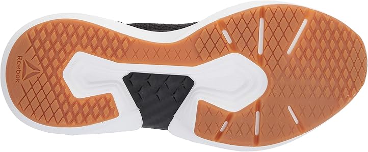 reebok running sole fury trainers in grey and orange