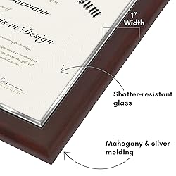 Americanflat Ornate 8.5x11 Diploma Frame in
