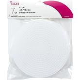 Cousin DIY Plastic Stitching Canvas Shapes 7 Holes per inch 4.5" 10/Pkg, White,40000717
