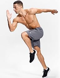 Men's Workout Shorts with Zipper Pockets 7 Inch