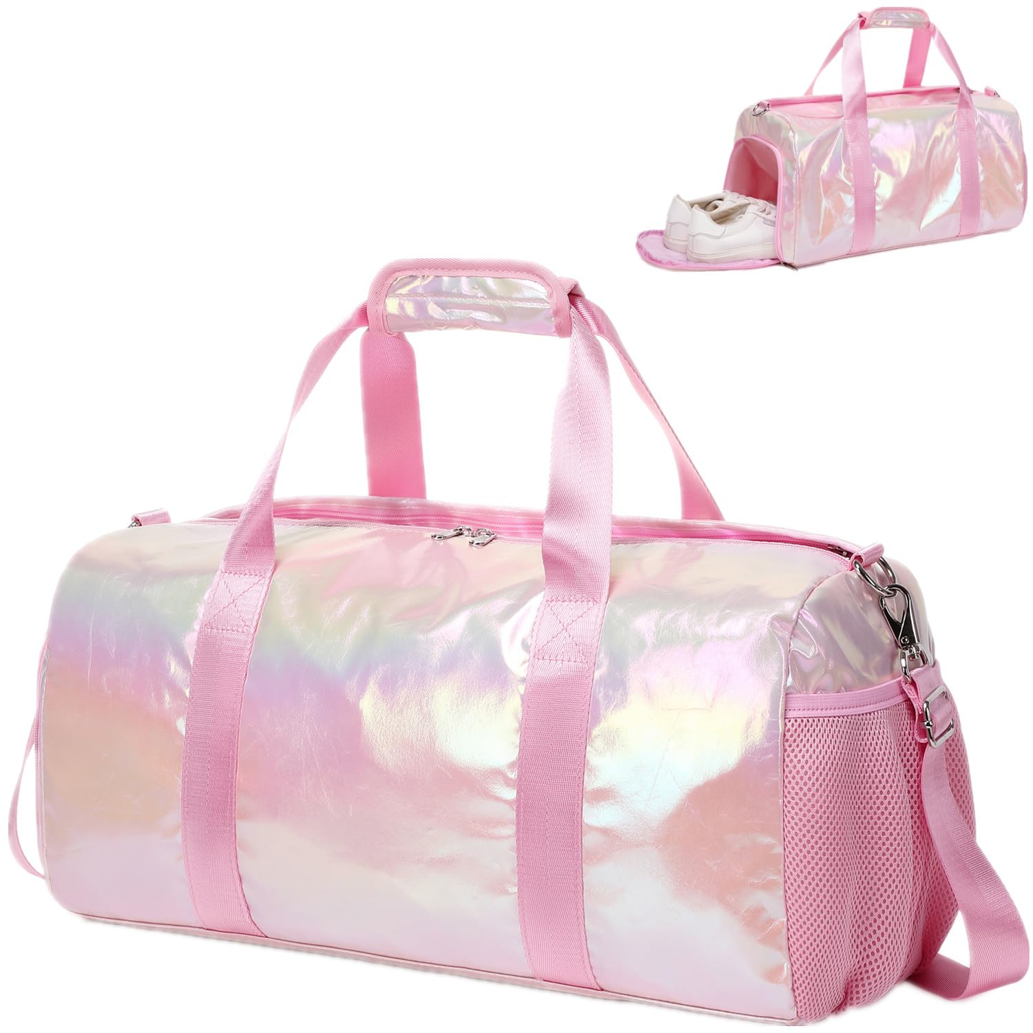 Kids Dance Bag Kids Overnight Bag Dance Duffle Bag for Girls Sport Bag Ballet Bag Gym Bag with Shoe Compartment