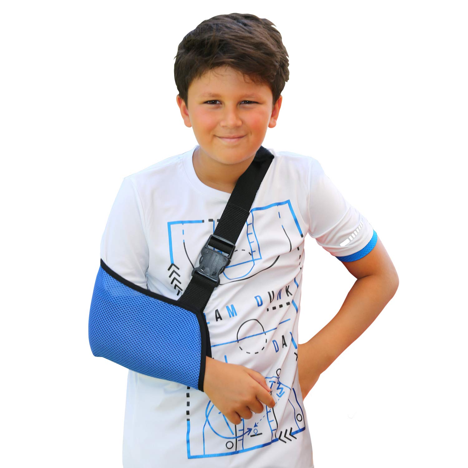 SOLES SOLES79 Pediatric Mesh Arm Sling with Padded Shoulder Strap (Blue)