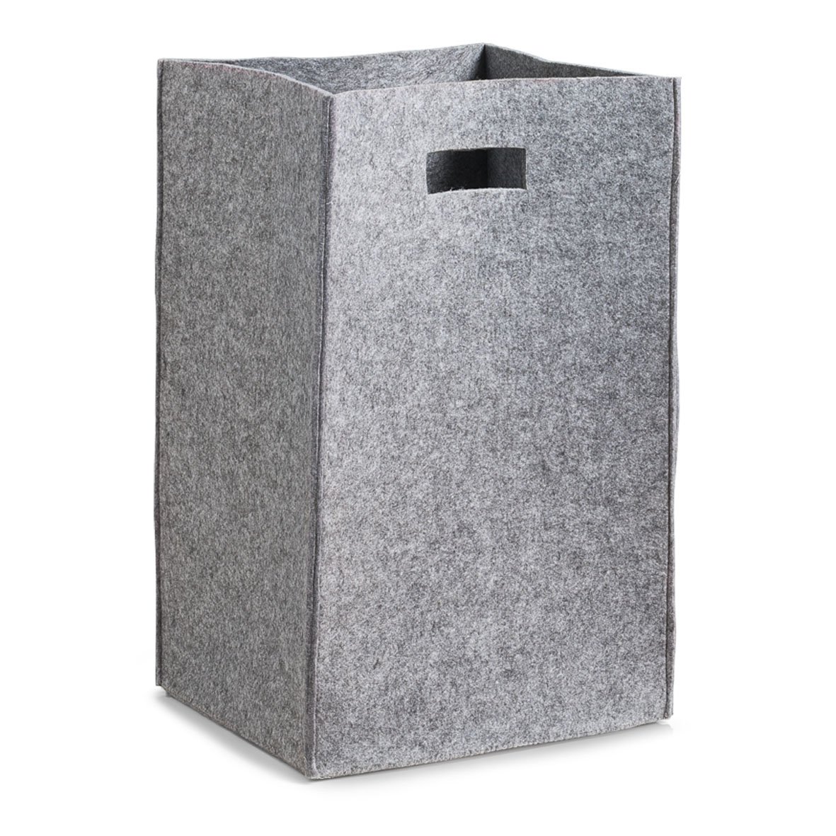Zeller 14265 Felt Laundry Hamper, Grey, 35 x 30 x 55 cm