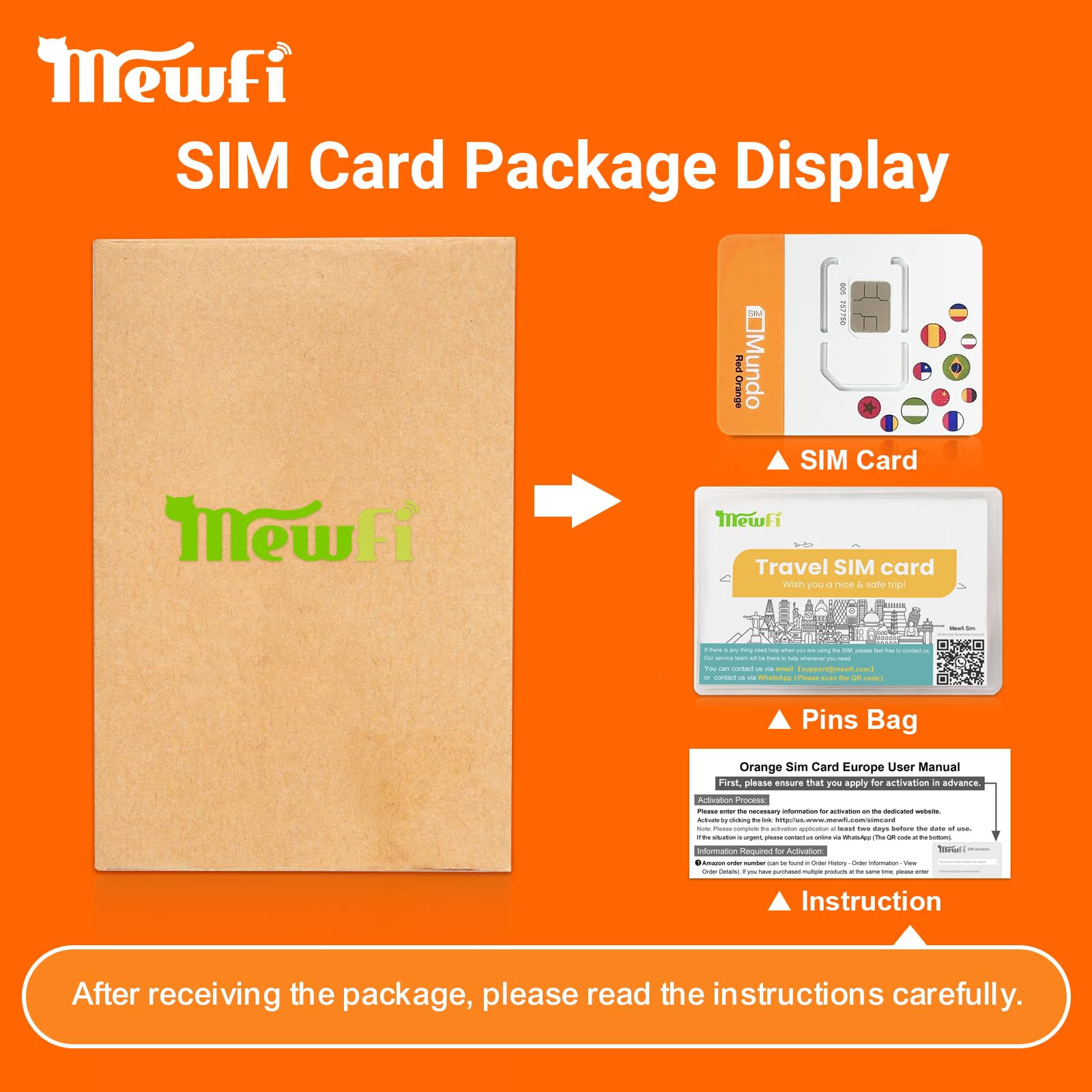 Orange SIM Card Europe with Spanish Phone Number, 28 Days 10 GB in Europe, 25 GB in Spain –5000mins Local Calls, 4G Data–Easy Activation& 24/7 Whatsapp Support, for Unlocked Phones