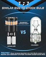 KATUR 194 LED Amber W5W 168 2825 24-SMD 3014 Plug Play Car Bulbs 4pcs view 5