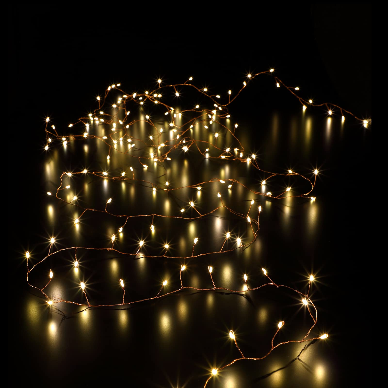 NOMA Copper Wire Micro Decor Christmas Tree Lights, 480 Warm White LED's, 19.16m