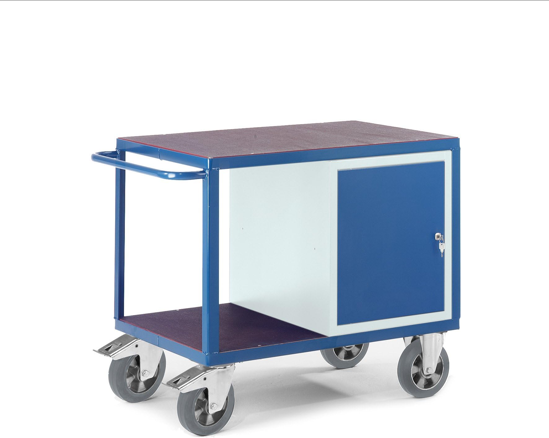 Wheeled Heavy Duty Workshop Trolley with Steel Cupboard 4306/S
