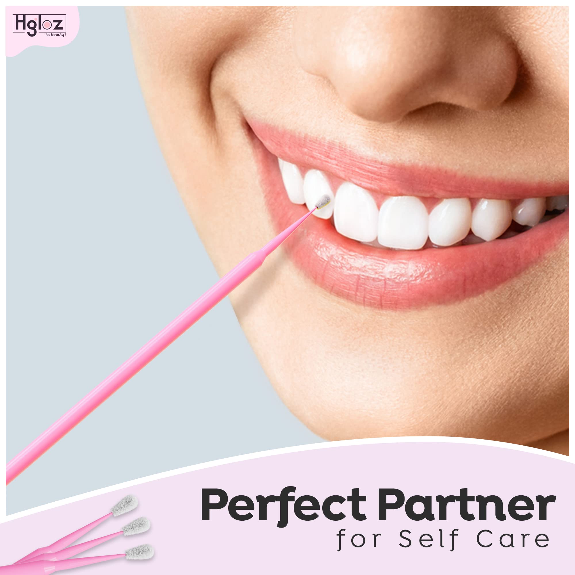 Microswabs for Eyelash Extensions Pack of 500 in Pink – 2mm Soft Micro Applicator Brush with Microfiber Wands – Suitable for Cleaning and Applying Make-up