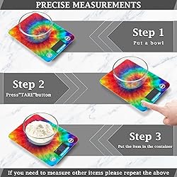Spiral Tie Dye Food Scale Waterproof Digital