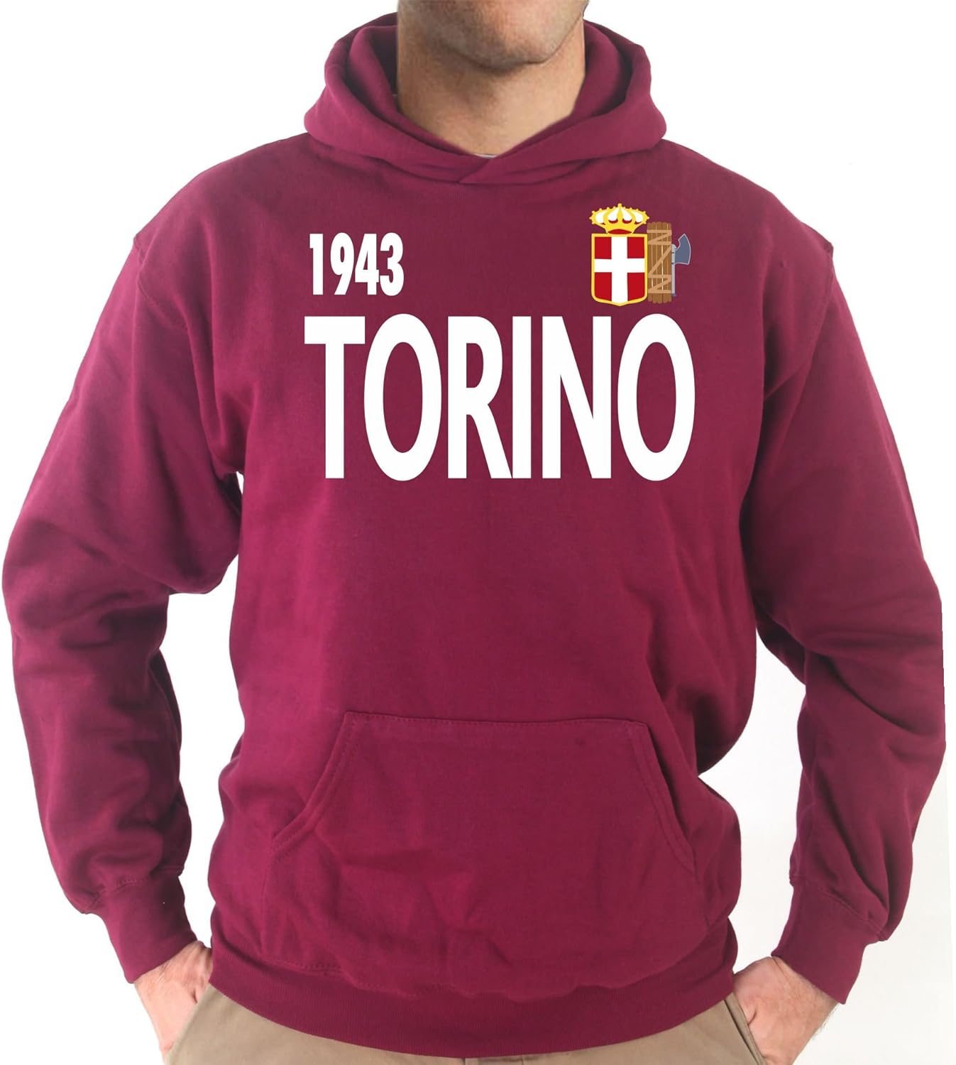 Settantallora Felpa Con Cappuccio Kj1523 Torino Campione D Italia 1943 Taglia Xxl Amazon It Abbigliamento