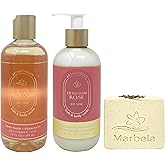 Bath & Body Works Aromatherapy Heirloom Rose - Body Wash + Foam Bath and Mosturizing Body Lotion - with a Creamy Rose Bar Soap