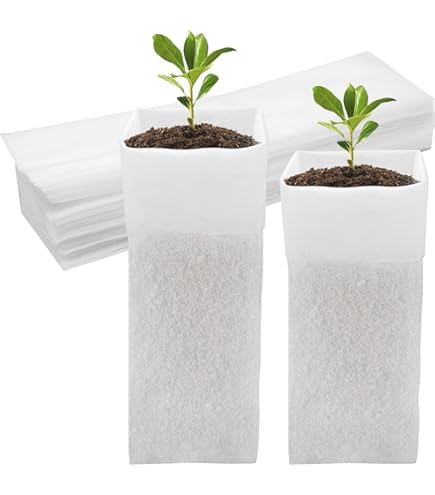 100 Sacs De Culture Biodégradables Non-Tissés - Pots De Semis Respirants Pour Fleurs, Légumes, Arbres