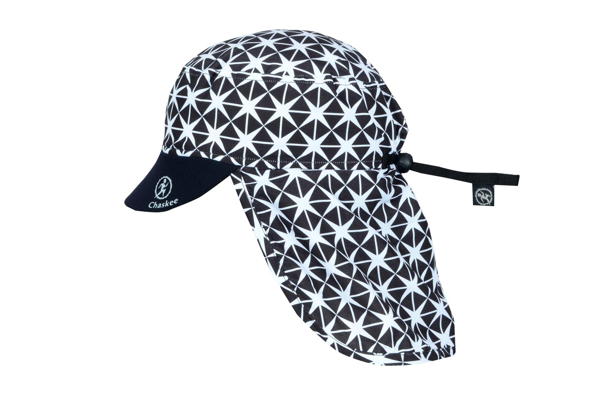 Chaskee Junior Sahara Trip Star Children's Cap with Neck Protection, Colour: Black