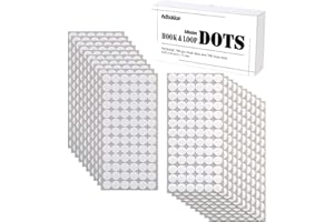 Adhoklop 1560 Pcs (780 Pairs) Dots with Adhesive 0.59 Inch Diameter Hook and Loop Nylon Sticky Back Glue Tapes, Adhesive Strips Fastener Round Tapes for School Classroom Teacher Supplies (White)