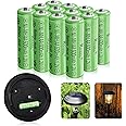 RICEEL Rechargeable AA Batteries for Solar Lights 600mAh Double AA Battery 1.2V AA Rechargeable Batteries Solar Battery Batteries AA Size Garden Lights, Household Devices