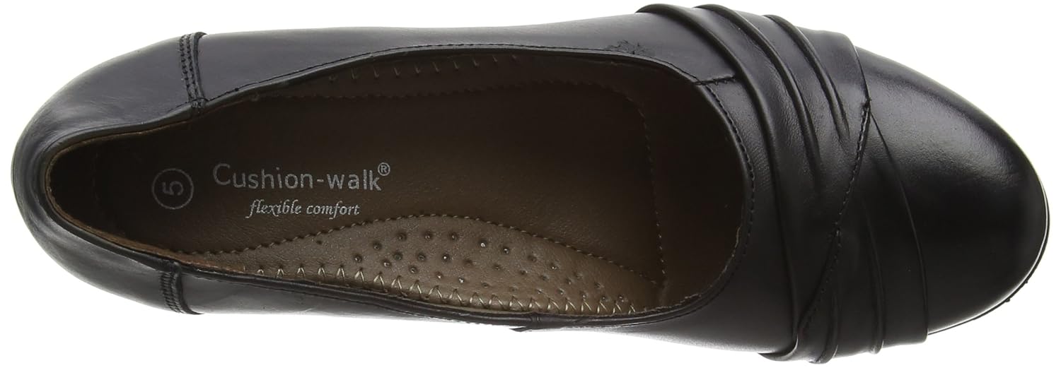 Cushion Walk Women S Flexible Comfort Shoes Black Black 6 Uk