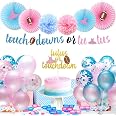 Touchdowns Or Tutus Gender Reveal Party Supplies – Balloons, Banner, Garland, Cake Topper, Cupcake Toppers In Pink & Blue For Boy/Girl Baby Shower Decor