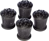 Merriway BH05582 4 Pcs Heavy Duty Rubber Walking Cane Tips 19mm view 1