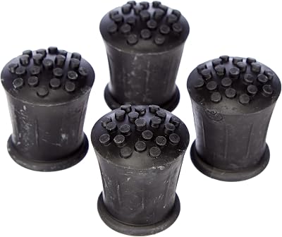 Merriway BH05582 4 Pcs Heavy Duty Rubber Walking Cane Tips 19mm