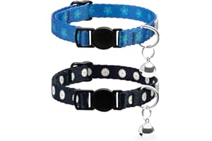 CollarDirect Cat Collar Breakaway with Removable Bell Set of 2 PCS