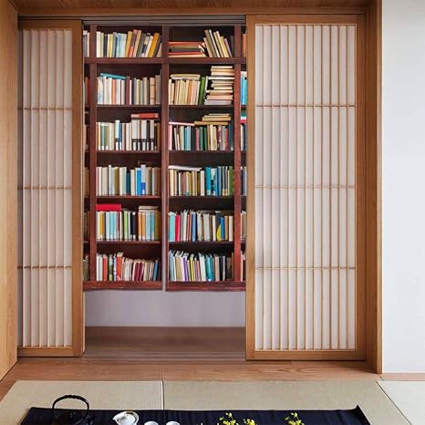 Amazon Co Jp 本棚 のれん 目隠し カーテン 部屋仕切り 間仕切り 遮光 おしゃれ 86x143cm ホーム キッチン