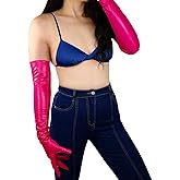 DooWay Women Long Leather Opera Gloves Evening Party Costume Faux Leather Cosplay Dress Accessories 24 inches