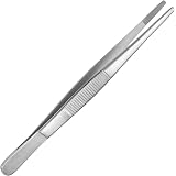 Gebogene Pinzette 13 Cm – Edelstahl, Mit Innenzahnung, Mattierte Oberfläche