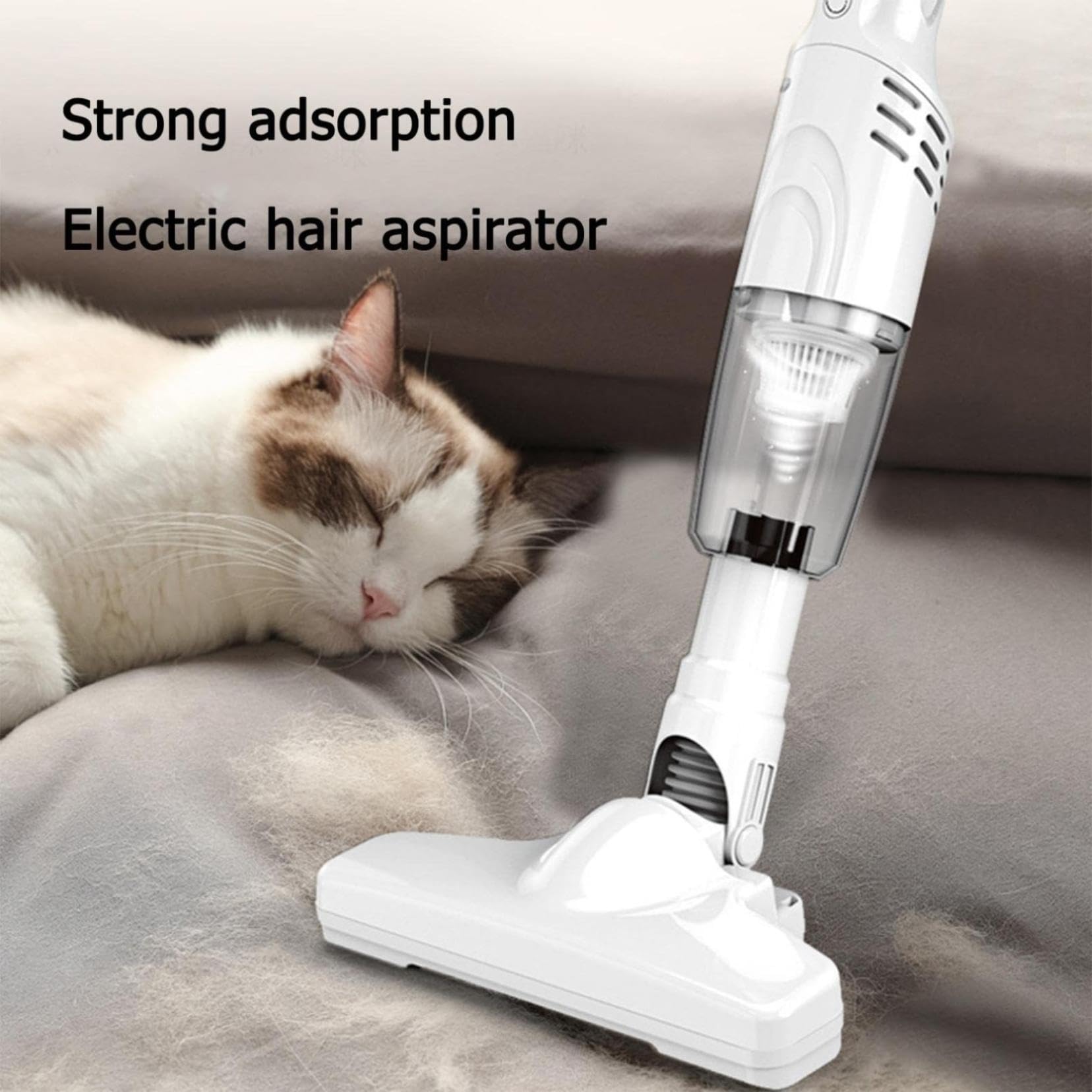 Générique Aspirateur à Main sans Fil, Main et Putter à Double Usage,Smart AI Aspirateur à Main Humide et Sec pour la Maison, pour la Maison,Le canapé,la Voiture,la Cuisine,Les Animaux domestiques (A)