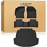 LASFIT Floor Mats & Cargo Mat for Toyota Corolla 2020-2026(for Sedan), TPE All Weather Protection Rubber Car Liners Custom Fit for Corolla Accessories 1st & 2nd Row & Trunk Mats, Black