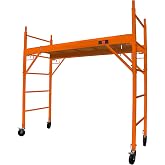 WEN 31110T Baker-Style 6.25 ft. Multi-Purpose 1000-Pound-Capacity Rolling Steel Scaffolding