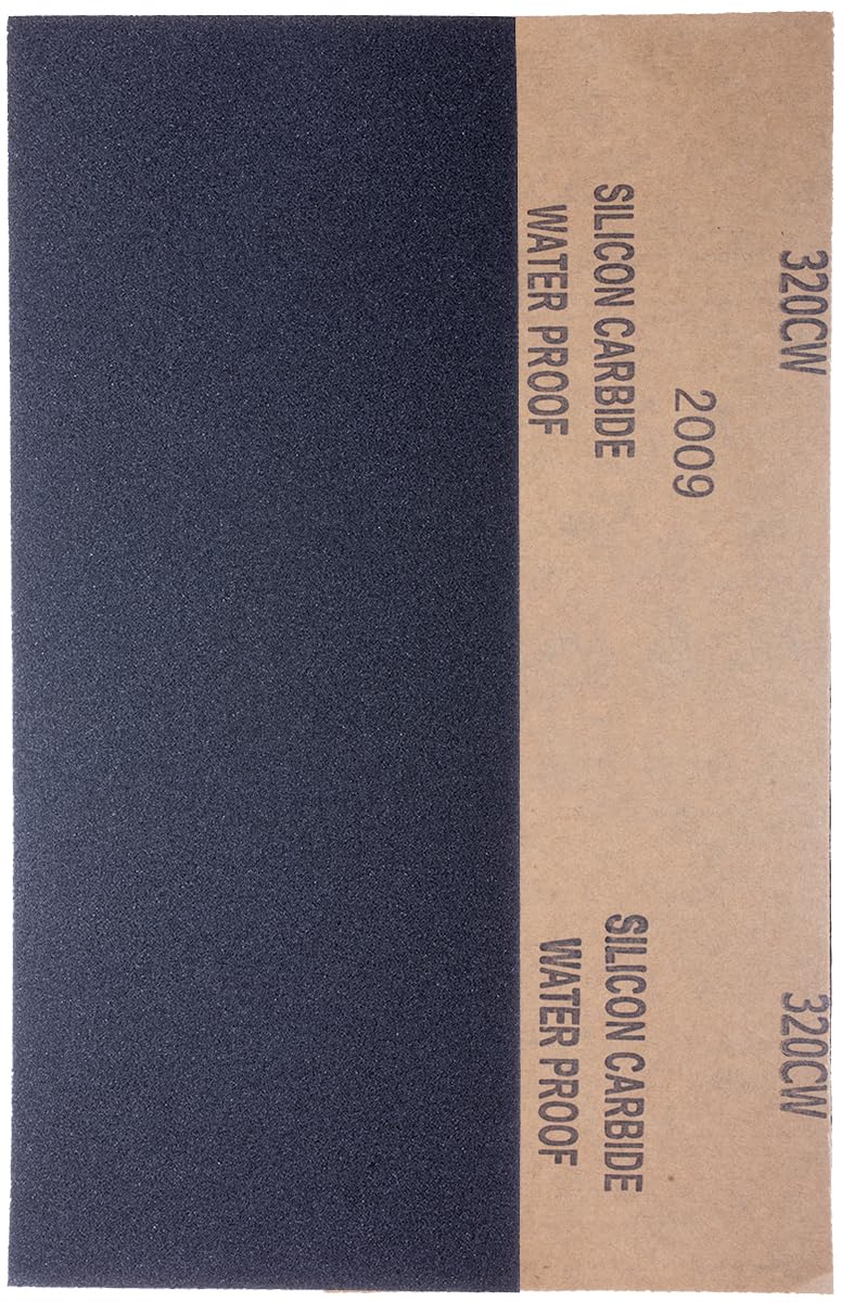 YoiYee 320 Grit Wet & Dry Sandpaper Sheets, 23 x 9.5cm, Extra Fine Abrasive Sand Paper Roll for Wood, Metal, Plastic, Glass, Stone and Wall Sanding, 10 Pack