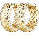 GLOSOLE 14K Gold Earrings for Women Gold Earrings for Sensitive Ears Hypoallergenic Small Hoop Earring 20mm