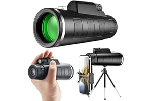 JUSSXPER 40x60 High Definition Monocular, High Power BAK-4 Prism and FMC Lens Monocular for Smartphone, Suitable for Bird Watching/Wildlife/Hunting/Hiking.