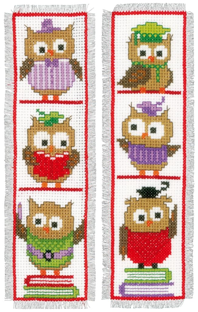 Vervaco Bookmarks Owls AIDA, Set of 2