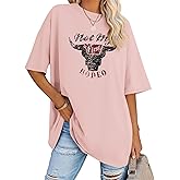 Cowgirl Shirts for Women Oversized Western Country Music Concert T-Shirts Vintage Cowboy Short Sleeve Tee Tops