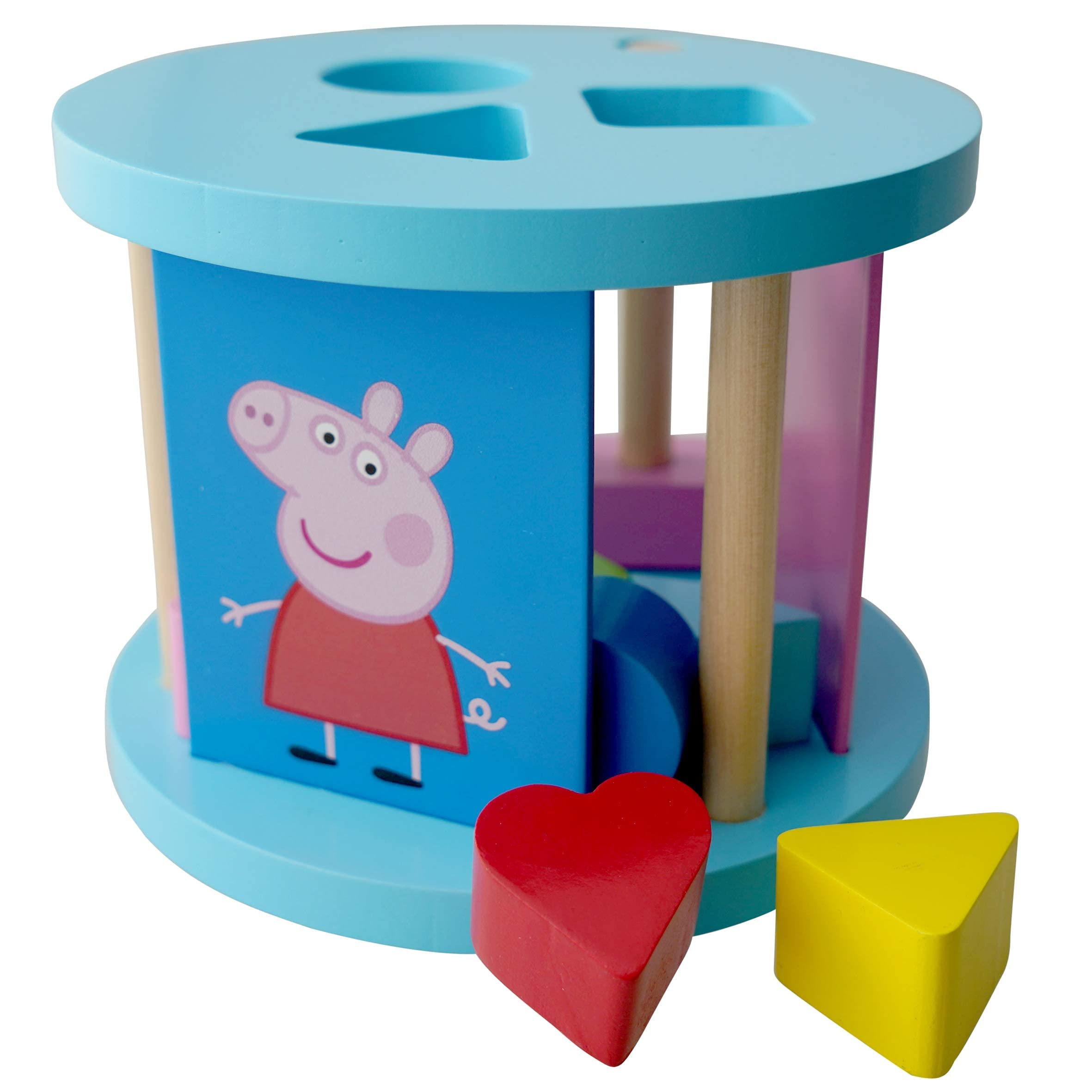 Peppa Pig Wooden Sorting Box, Improves Sensory Skills & Early Development, Toy for +1 Year Olds, Officially Licensed by Peppa Pig