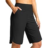 G Gradual Women's High Waisted Swim Board Shorts 11" Knee Length Beach Swimming Long Shorts for Women with Pockets Liner