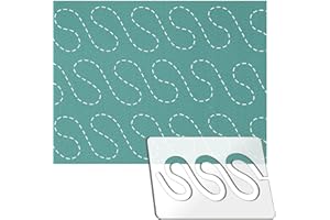 Kapyoo Free Motion Quilting Rulers and Templates Set Quilting Templates for Machine Quilting Quilting Supplies Quilting Design with Non-Slip Grips (Waves)