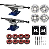 Core Hollow Lightweight Skateboard Trucks + 55mm Spitfire Burners Wheels, ABEC 5 Bearings, Hardware (Package to Complete a Skateboard Deck)