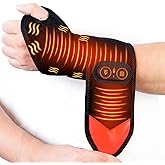 Carecomfi Cordless Hand Wrist Heating Pad with Massage Biult-in 3000mAh Battery Relieves Tenosynovitis Arthritis Carpal Tunnel Pain,3 Temperature and Massage Modes, Hot Therapy Gifts for Family