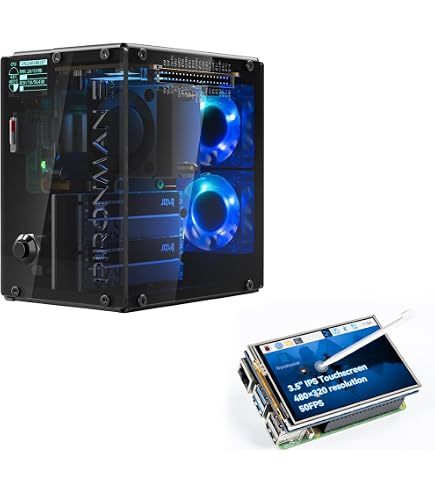 Amazon.com: Pironman 5-MAX Dual NVMe M.2 SSD PCIe PC Case with 27W