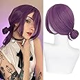 LABEAUTÉ Anime Purple Wigs for Girls Women Cosplay Wig with Ponytail for Halloween Party Wig + Cap