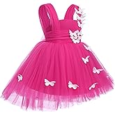 Toddler Baby Flower Girls Sequins Bowknot High Low Tutu Dress Petal Lace Princess Pageant Wedding Birthday Party Formal Gown
