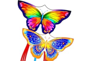 YFAFENGS Butterfly Kites for Kids & Adults, Easy to Fly Design with Long Tail for Stability, for Kids Ages 4-8 & Beginners, Beach & Park Use | Family Outdoor Fun